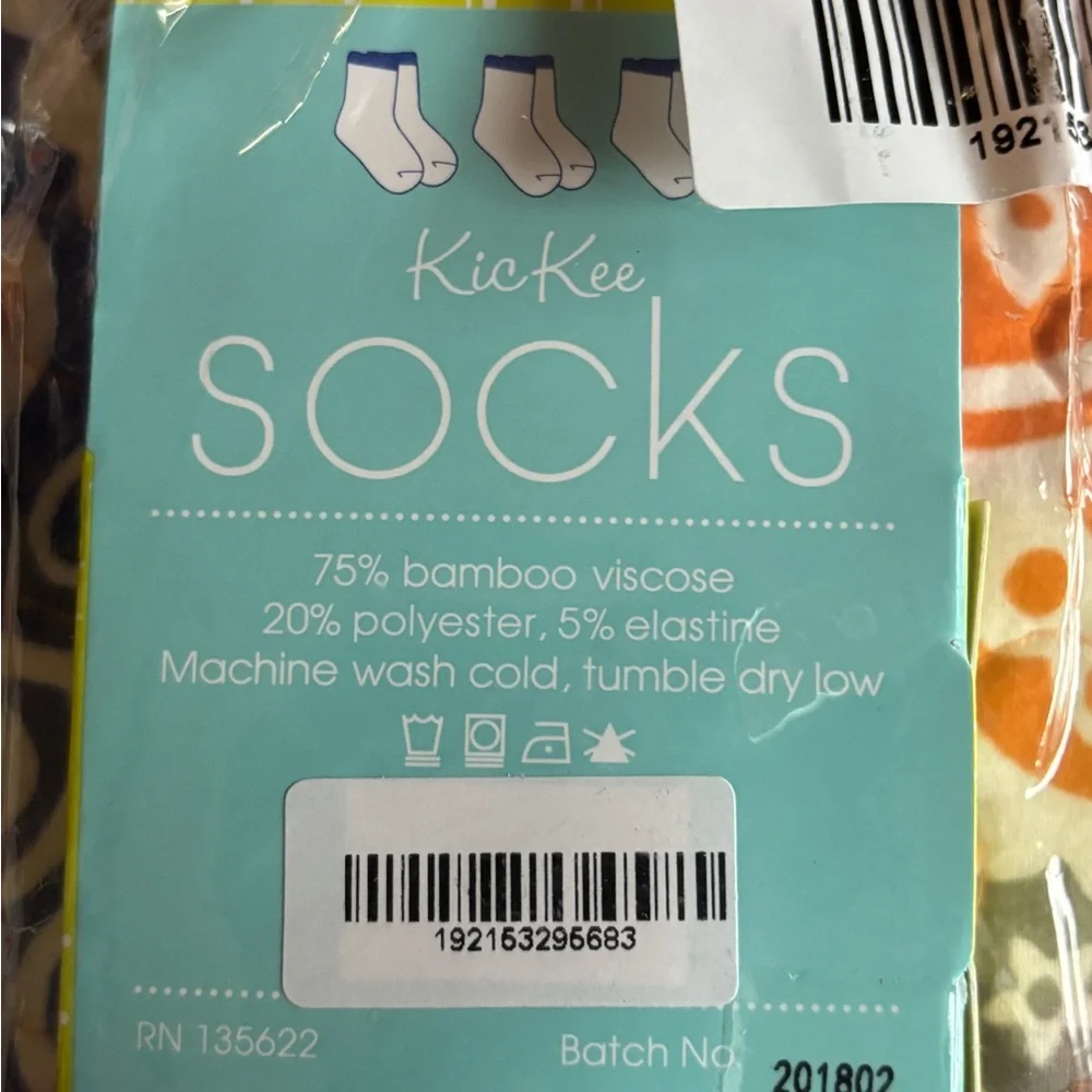 (3 for $12 item) Kickee Kids Bamboo Socks 3-Pack NWT (18M-3Y)
